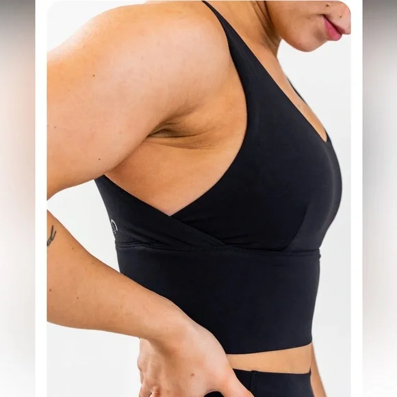 Curvesncombatboots NKD Crop Bra black small - Picture 2 of 4